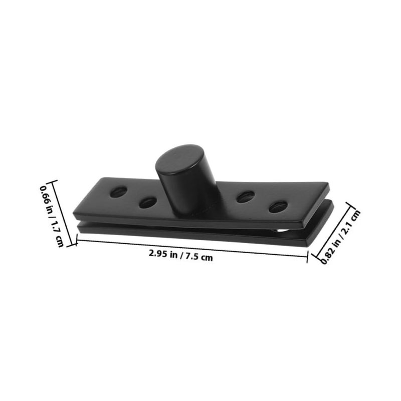 2pcs Heavy Duty Hidden Pivot Door Hinges Concealed Center Shaft Matte Black - Image 3