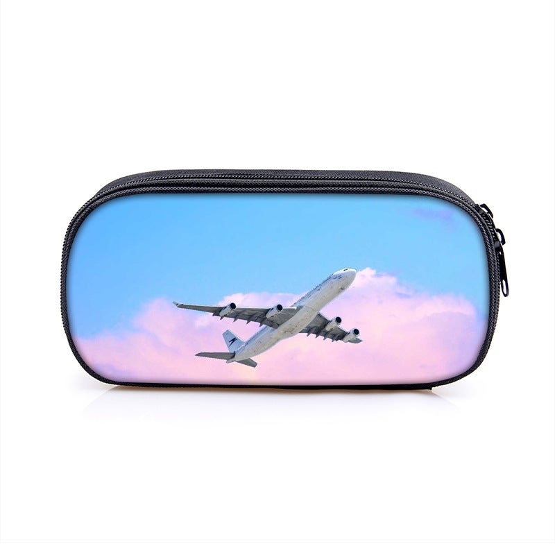 Pencil Bag Plane Pattern Handsome Cool Pencil Case Boys Children Primary School Students General Large Capacity Stationery Bag Manufacturers - Image 5