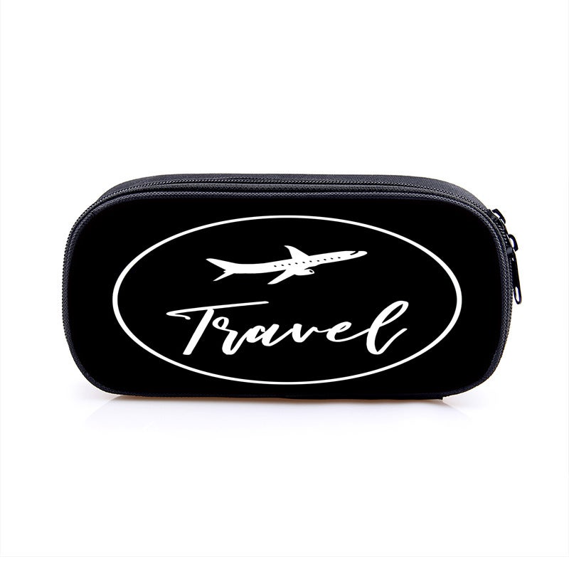 Pencil Bag Plane Pattern Handsome Cool Pencil Case Boys Children Primary School Students General Large Capacity Stationery Bag Manufacturers - Image 1