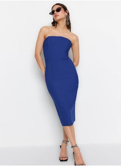 trendyol Saxe Body-fitting Lined Shiny Stone Woven Stylish Evening Dress TPRSS23EL00476  - Image 1