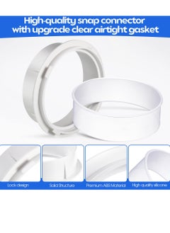 SYOSI Dryer Vent Wall Plate Adapter 7x7 inch Snap to Vent Dryer Dock Connector Kit Tighter and Reliable Hose Connect Upgrade Clear Airtight Gasket Easy to Install for Cleaning and Maintenance 1 Set  - Image 2