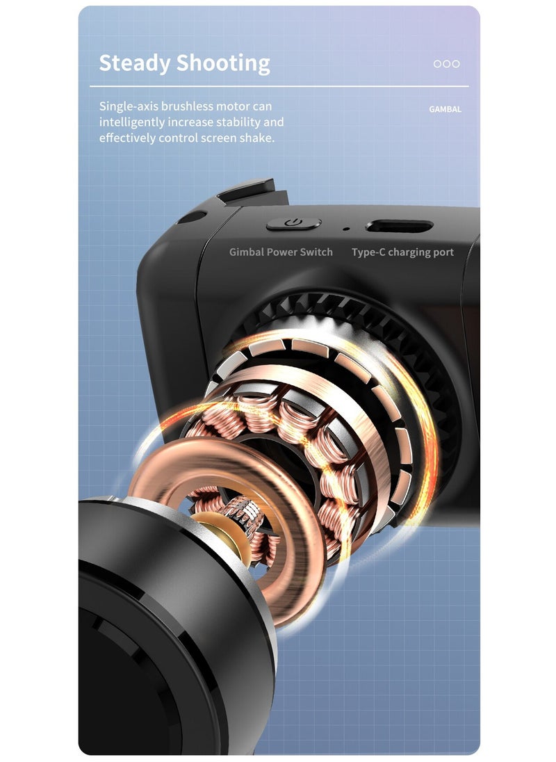 TOKQI - 360 Rotation Following Shooting Mode Gimbal Stabilizer Selfie Stick Tripod Gimbal For iPhone Phone Smartphone Live Photography - Image 1