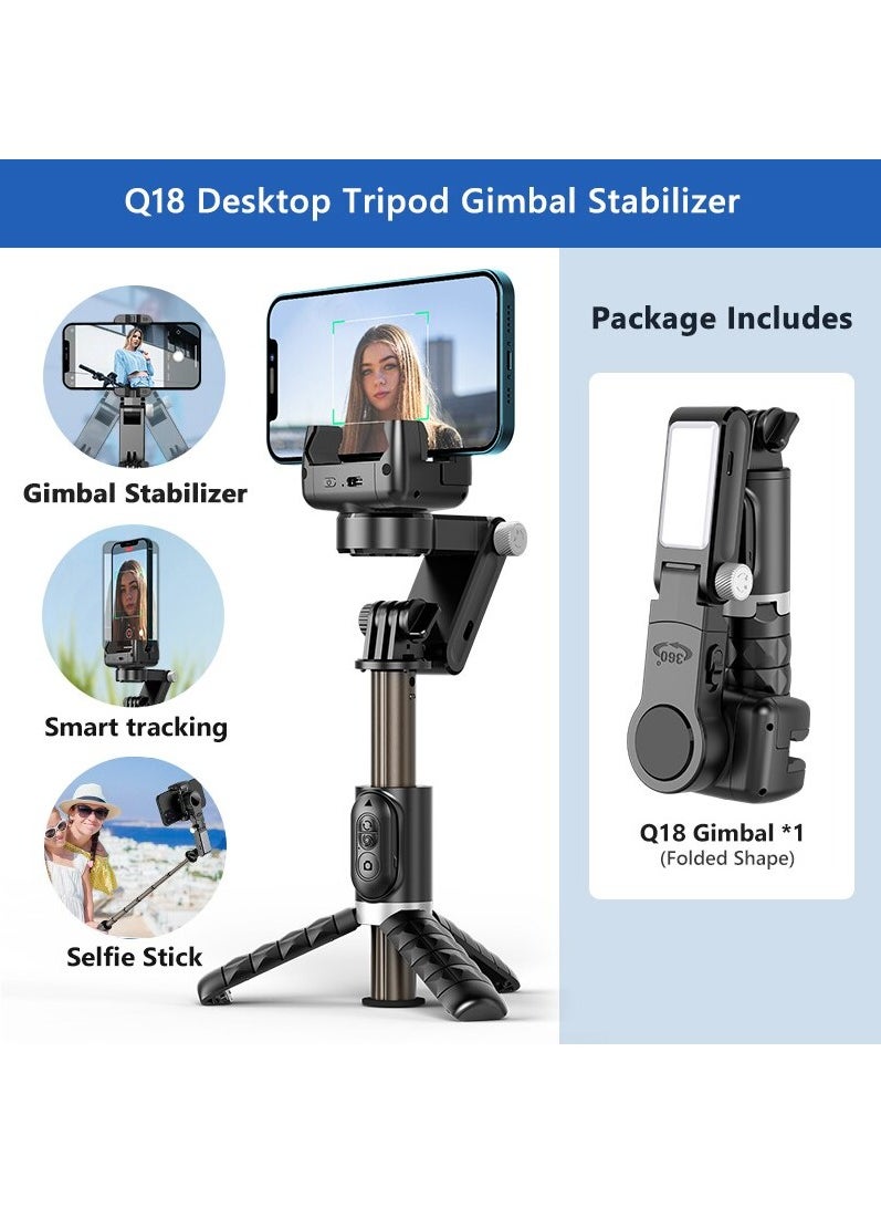 TOKQI - 360 Rotation Following Shooting Mode Gimbal Stabilizer Selfie Stick Tripod Gimbal For iPhone Phone Smartphone Live Photography - Image 1