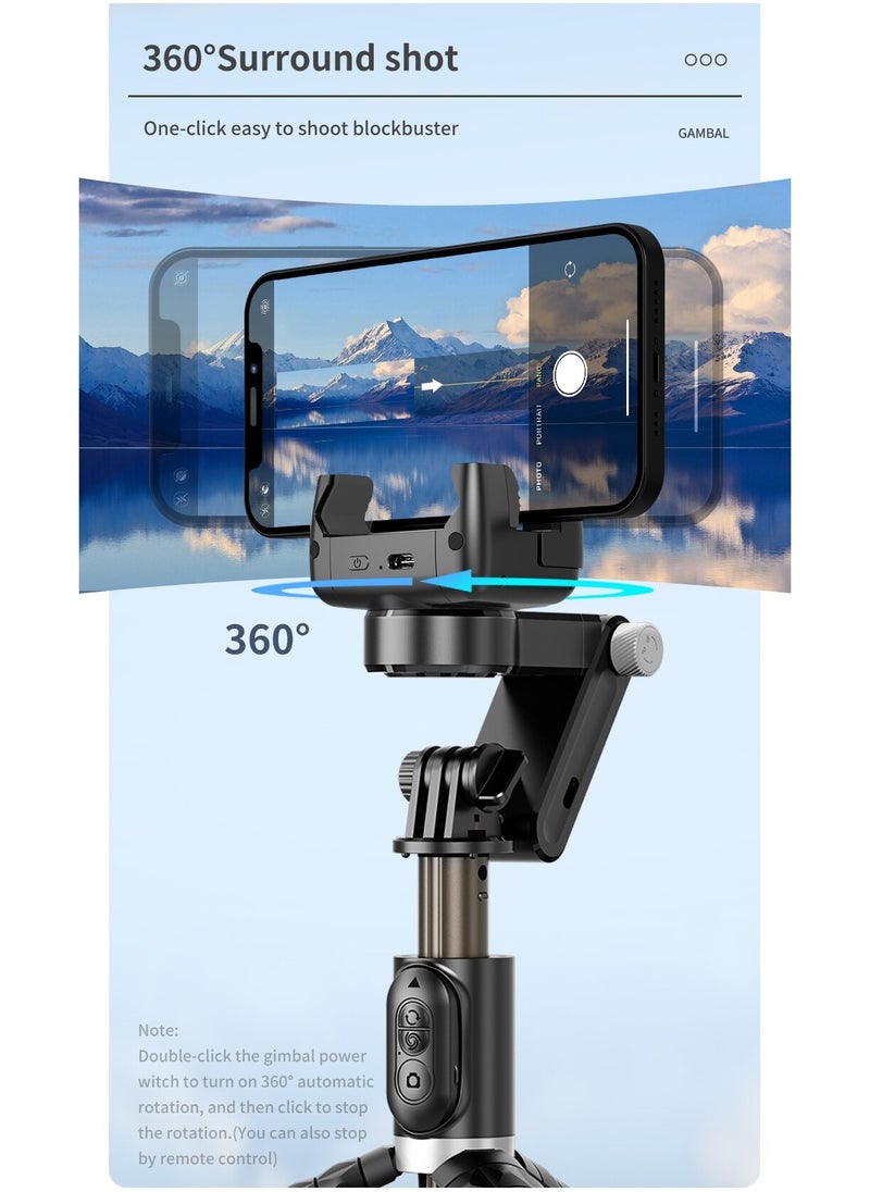 TOKQI - 360 Rotation Following Shooting Mode Gimbal Stabilizer Selfie Stick Tripod Gimbal For iPhone Phone Smartphone Live Photography - Image 1