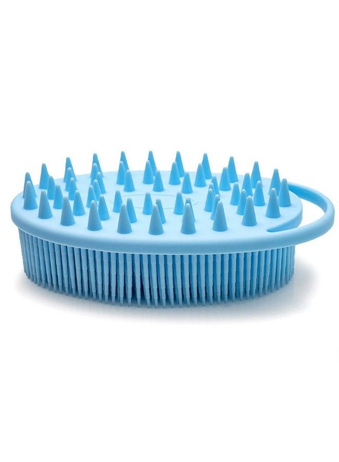 MR LION Silicone Body Brush Exfoliating Body Scrubber Silicone Body Scrubber Loofah Silicone Bath Brush Soft Exfoliating Body Bath Shower Scrubber Brush For Kids And Adults All Kinds Of Skin (Blue) - Image 3