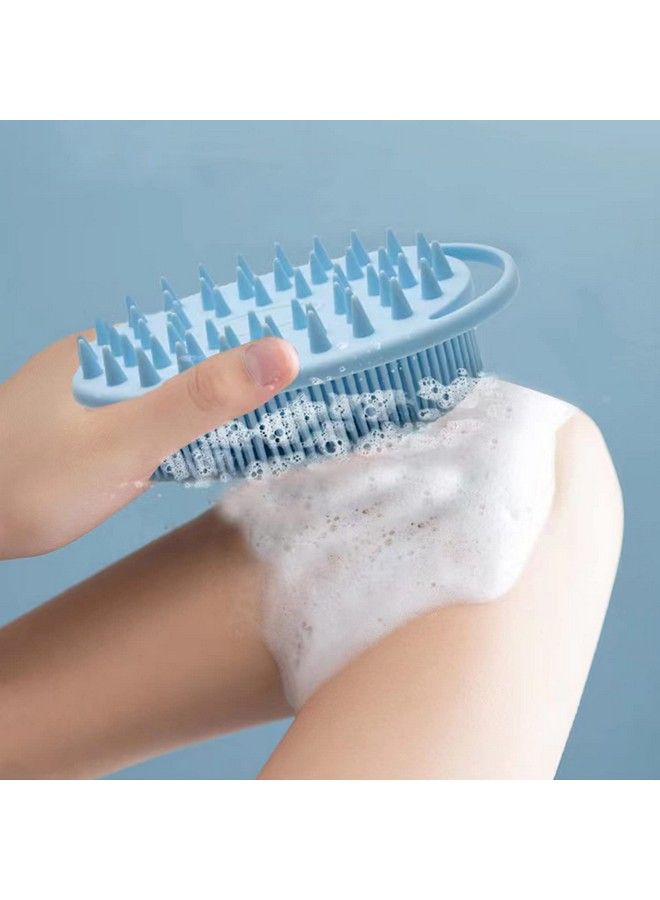 MR LION Silicone Body Brush Exfoliating Body Scrubber Silicone Body Scrubber Loofah Silicone Bath Brush Soft Exfoliating Body Bath Shower Scrubber Brush For Kids And Adults All Kinds Of Skin (Blue) - Image 5