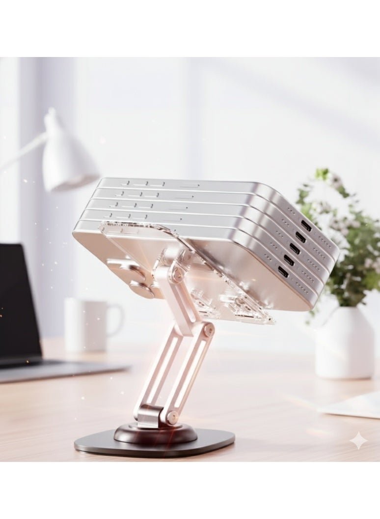 Foldable premium desktop stand, providing high stability and a comfortable viewing angle for everyday use. - Image 3