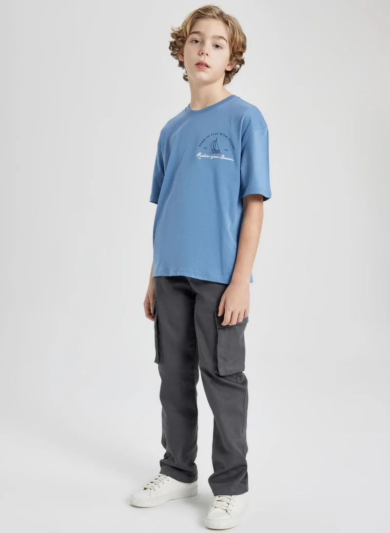 DeFacto Oversize Fit Printed Short Sleeve T-Shirt