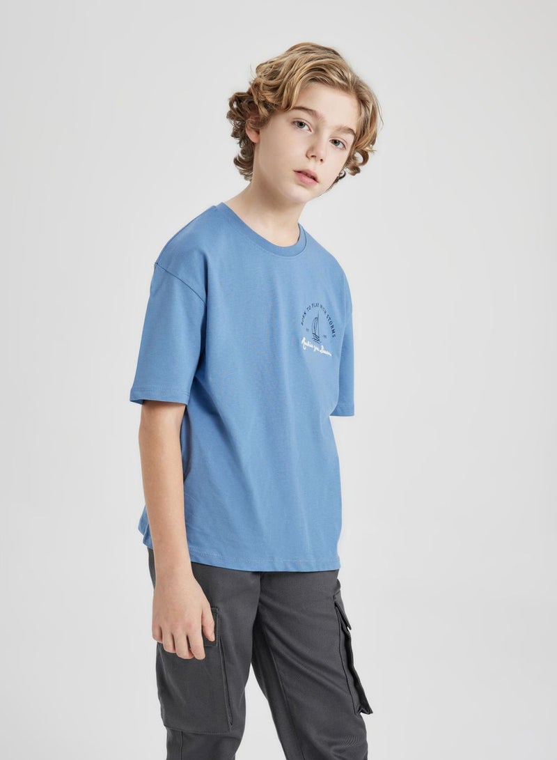 DeFacto Oversize Fit Printed Short Sleeve T-Shirt  - Image 4