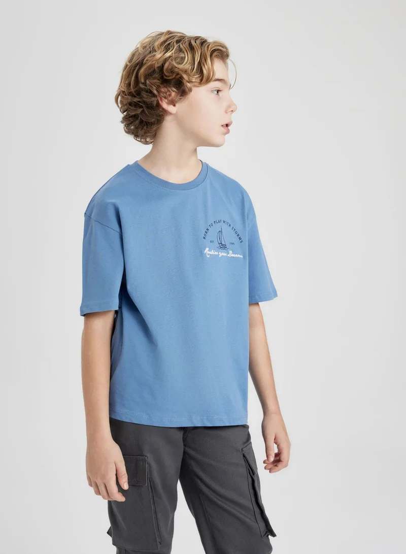 DeFacto Oversize Fit Printed Short Sleeve T-Shirt