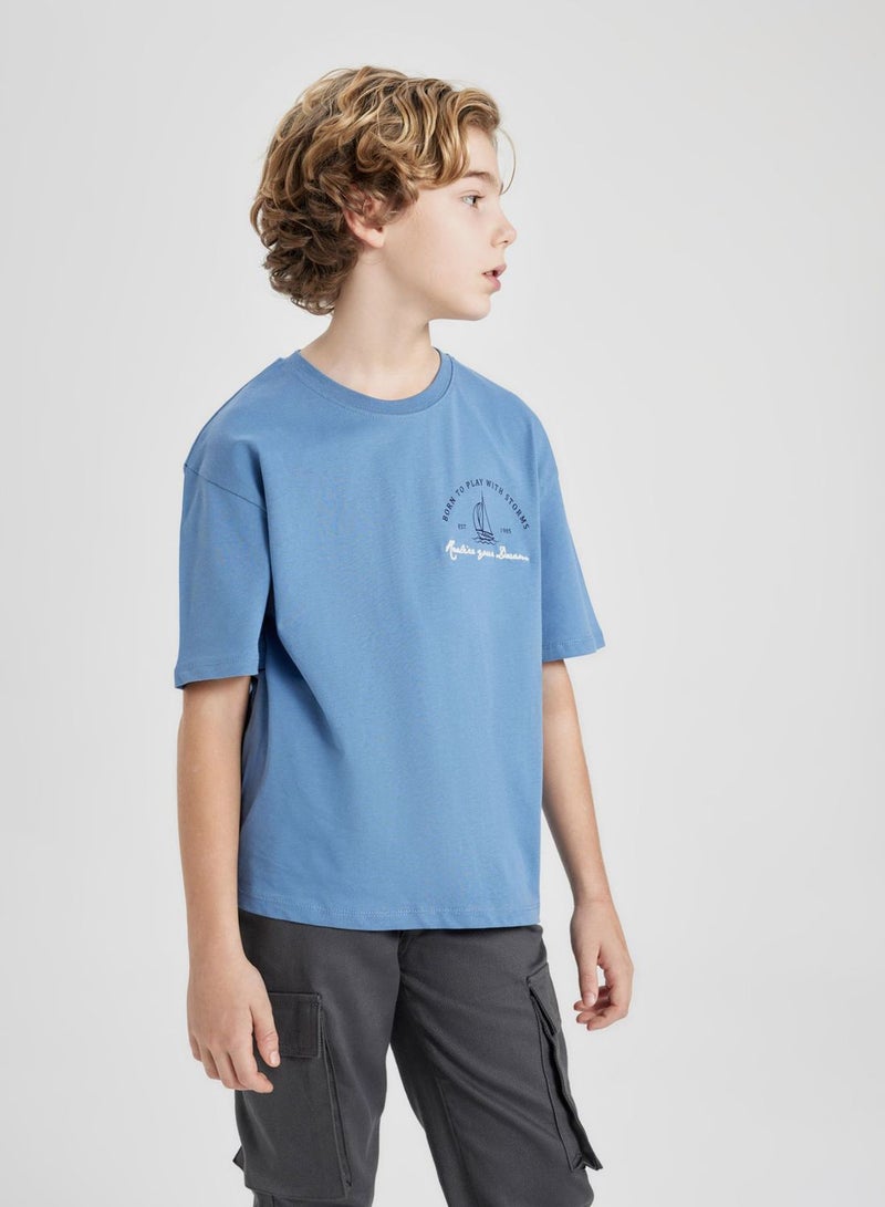 DeFacto Oversize Fit Printed Short Sleeve T-Shirt  - Image 3