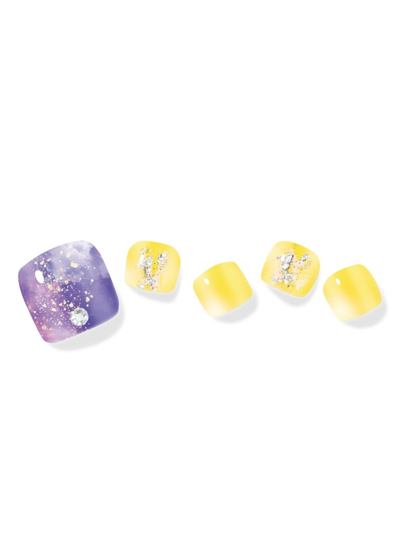 FOLARIS Capricorn Korean 35 Pieces of Nail Art with Genuine Swarovski Crystals – Elegant, Long-Lasting Pedicure - Image 1