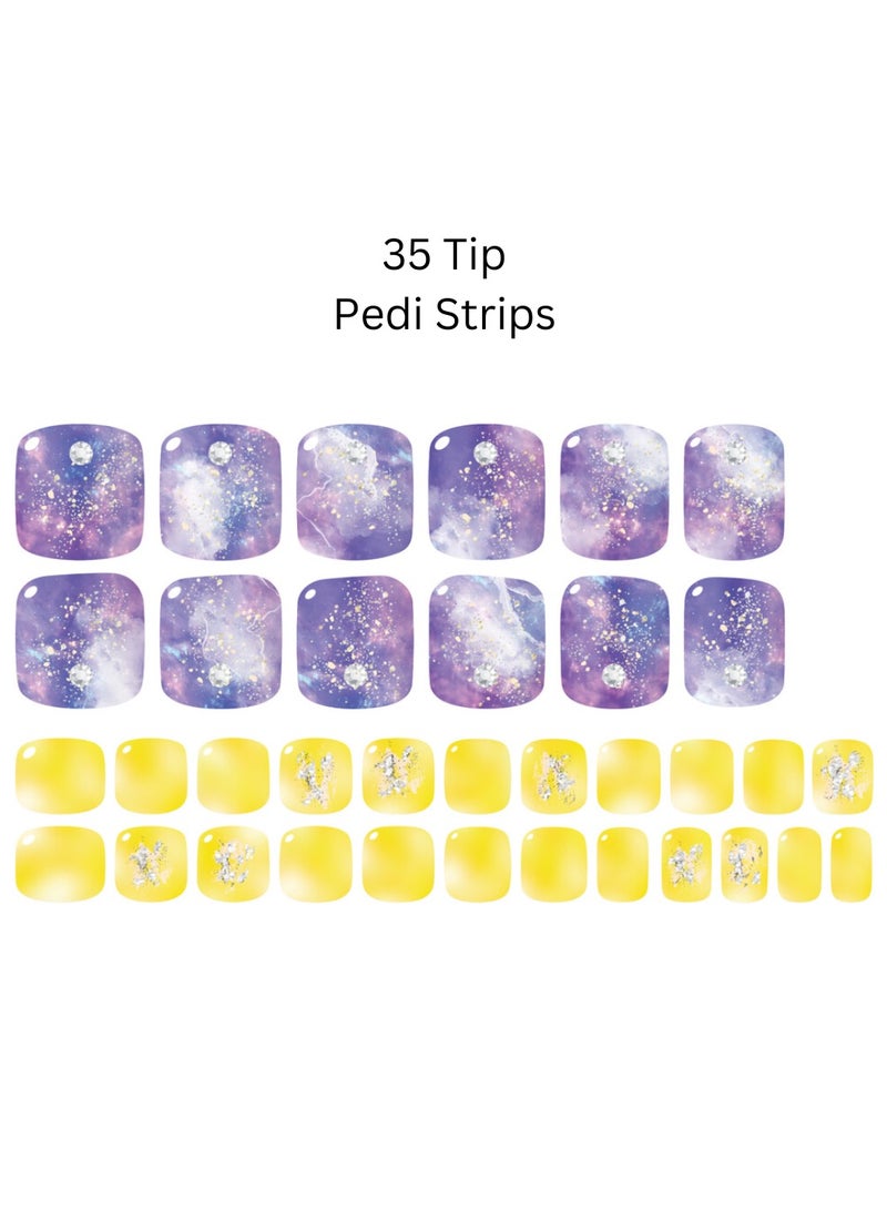 FOLARIS Capricorn Korean 35 Pieces of Nail Art with Genuine Swarovski Crystals – Elegant, Long-Lasting Pedicure - Image 3