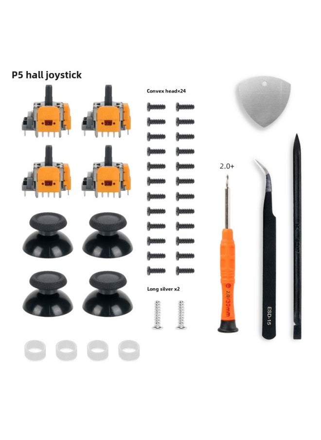 Generic PS5 Handle Hall Rocker PS5 Handle Left And Right Joystick Hall Rocker Latest Version Adjustable-Product Color:P5 Set 56  - Image 1
