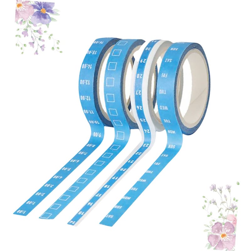 Operitacx 8pcs Washi Tape for Weekly Daily and Hourly Planning Efficient Scrapbooking and Organizer Stickers - Image 4