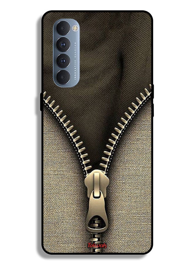 Tolwak Oppo Reno4 Pro 4G Protective Case Cover Zip Pattern - Image 2