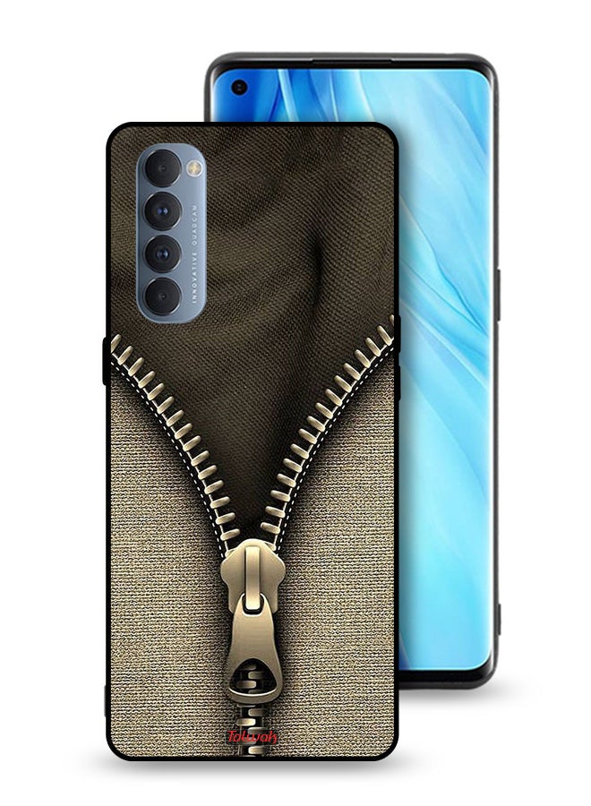 Tolwak Oppo Reno4 Pro 4G Protective Case Cover Zip Pattern - Image 1