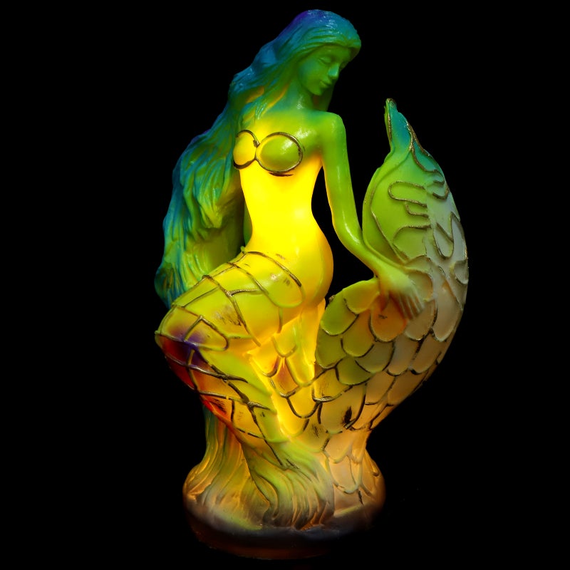 Mermaid Lamp Nightstand Light Ambiance Lighting Lamp Bedside Modern Table Lamp - Image 1