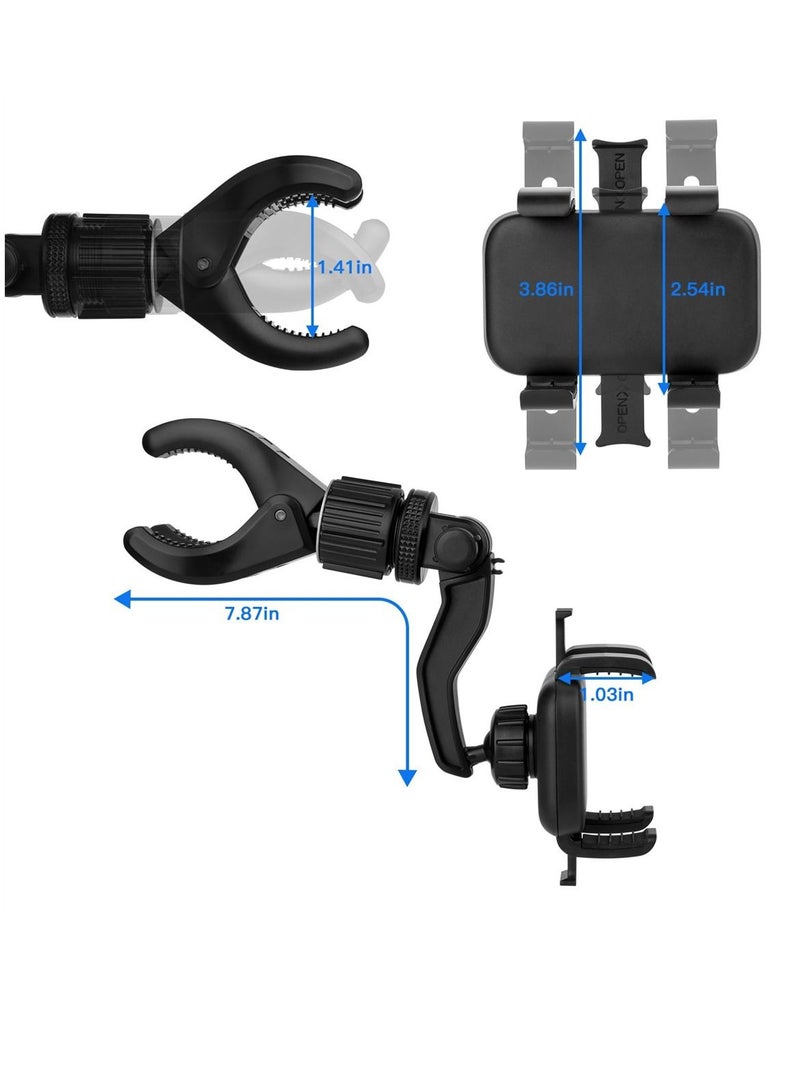 Y&D 360° Rotating Rearview Mirror Phone Holder for Car, Multifunctional Car Back Seat Headrest Universal Mount Stand, Compatible with All Smartphones - Image 5