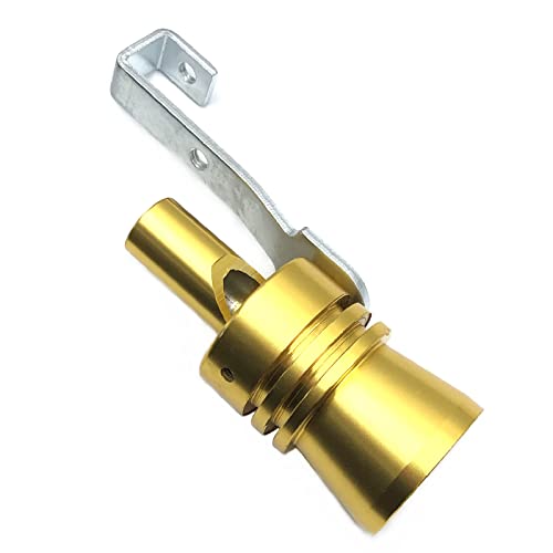 DEVMO 2pcs XL Size Aluminum Alloy Universal Turbo Sound Exhaust Muffler Pipe Whistle Car Roar Maker (XL-Gold) - Image 3