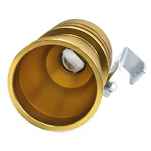 DEVMO 2pcs XL Size Aluminum Alloy Universal Turbo Sound Exhaust Muffler Pipe Whistle Car Roar Maker (XL-Gold) - Image 5