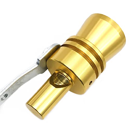 DEVMO 2pcs XL Size Aluminum Alloy Universal Turbo Sound Exhaust Muffler Pipe Whistle Car Roar Maker (XL-Gold) - Image 4