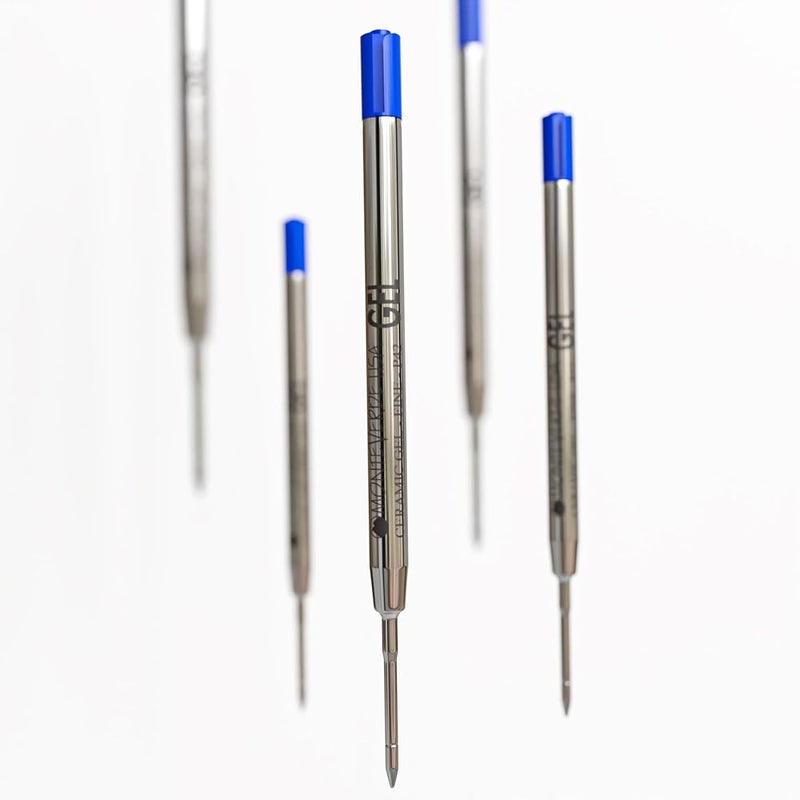 مونت فيردي مادة حبر قلم رصاص جل من Monteverde بدون غطاء تناسب أقلام Parker الرصاصية، نقطة دقيقة، لون أزرق، عبوتين (P422BU) - Image 5