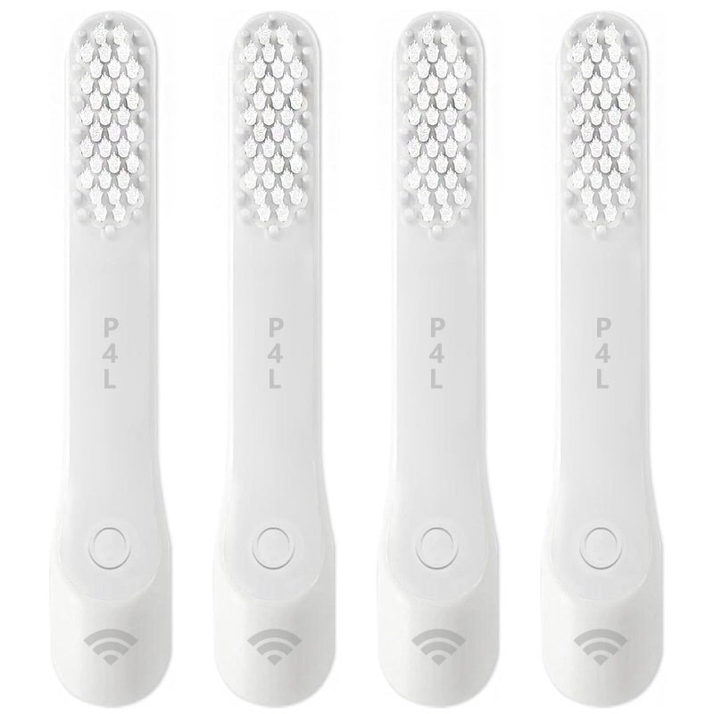 4Pack Gray Toothbrush Replacement Heads Compatible with Quip Styled Electric Brush Heads Refill Soft Bristles