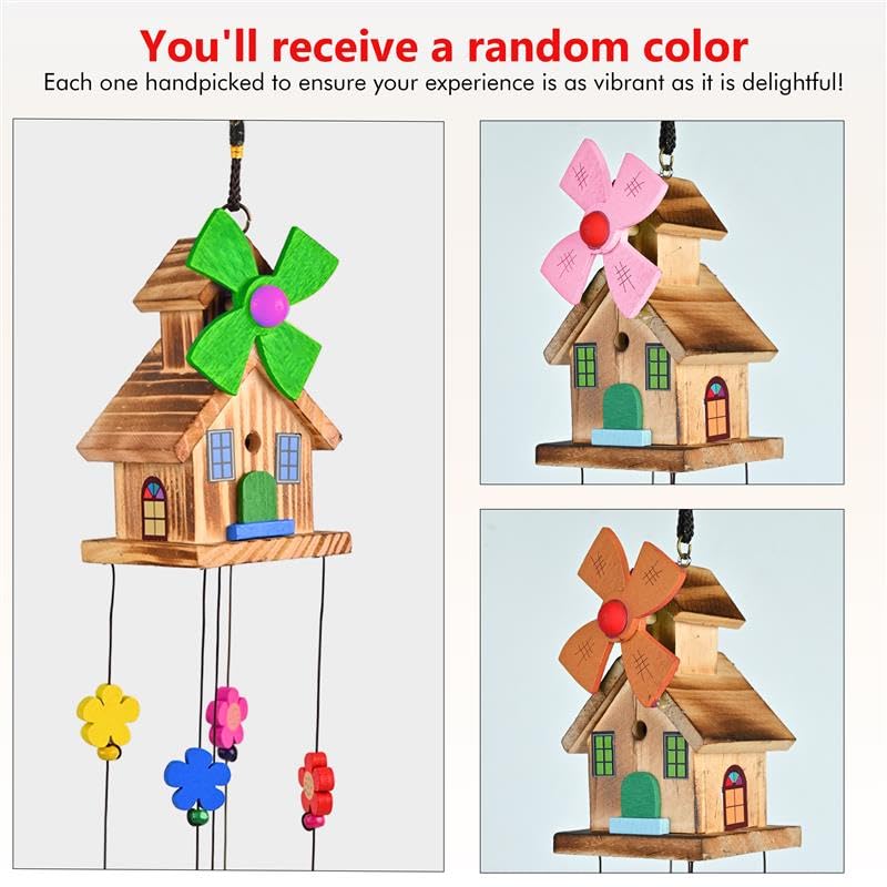 ZAICUS أجراس الرياح للطاقة الإيجابية – عناصر زخرفية معلقة من فنغ شوي للمنزل والشرفة - أجراس الرياح من فنغ شوي للمنزل والشرفة (جرس الرياح المنزلي - 5 أجراس) - Image 3