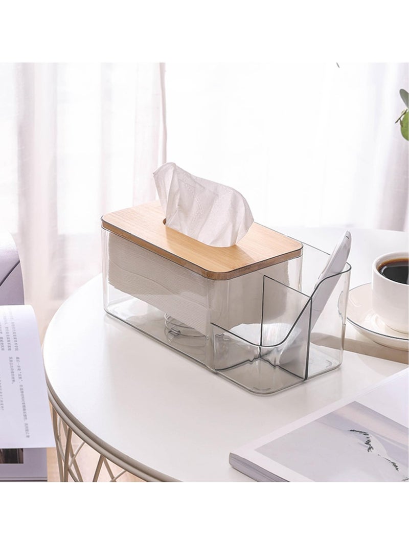Excefore Tissue Box Cover，Acrylic Tissue Box Holder,Clear Tissue Box Holder,Rectangular Tissue Box Cover Dryer Sheet Dispenser for Bathroom, Kitchen, Home - Image 2