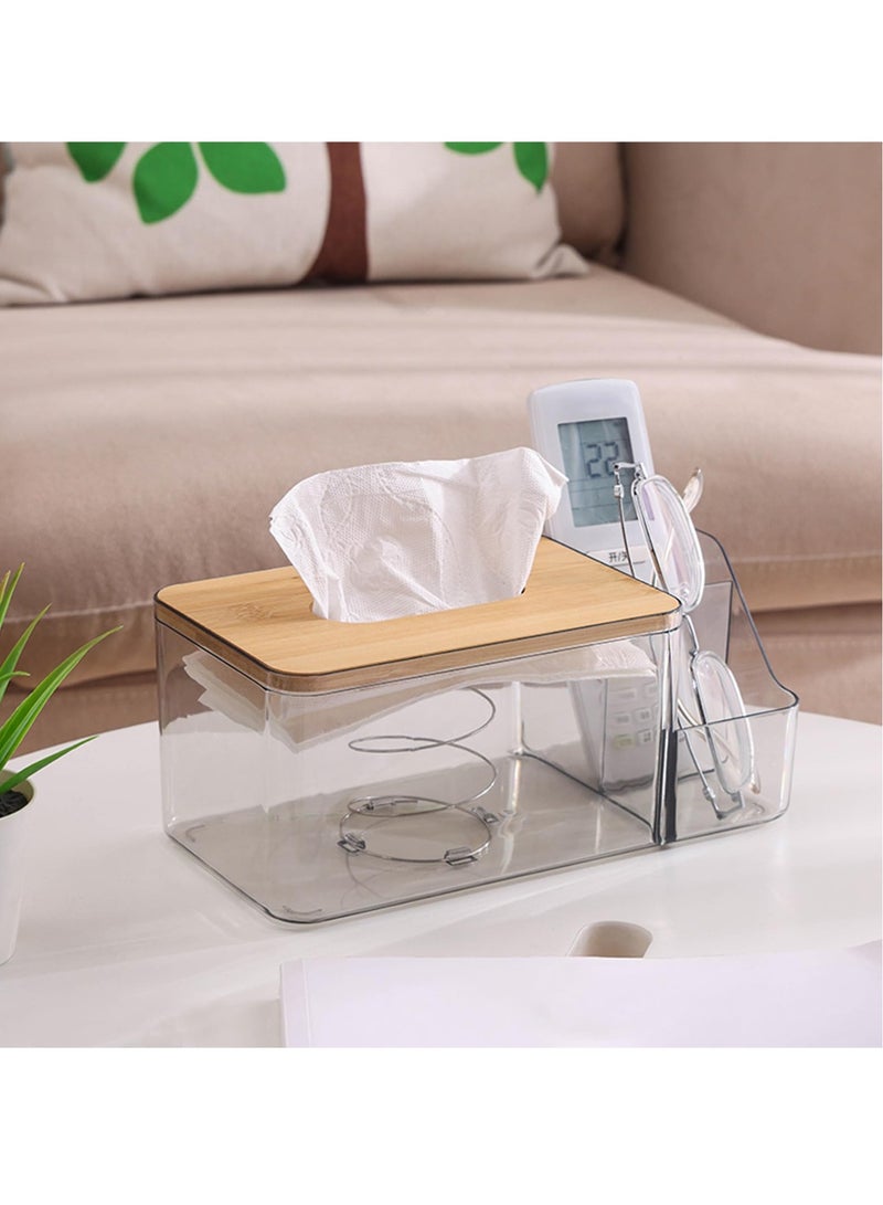 Excefore Tissue Box Cover，Acrylic Tissue Box Holder,Clear Tissue Box Holder,Rectangular Tissue Box Cover Dryer Sheet Dispenser for Bathroom, Kitchen, Home - Image 3