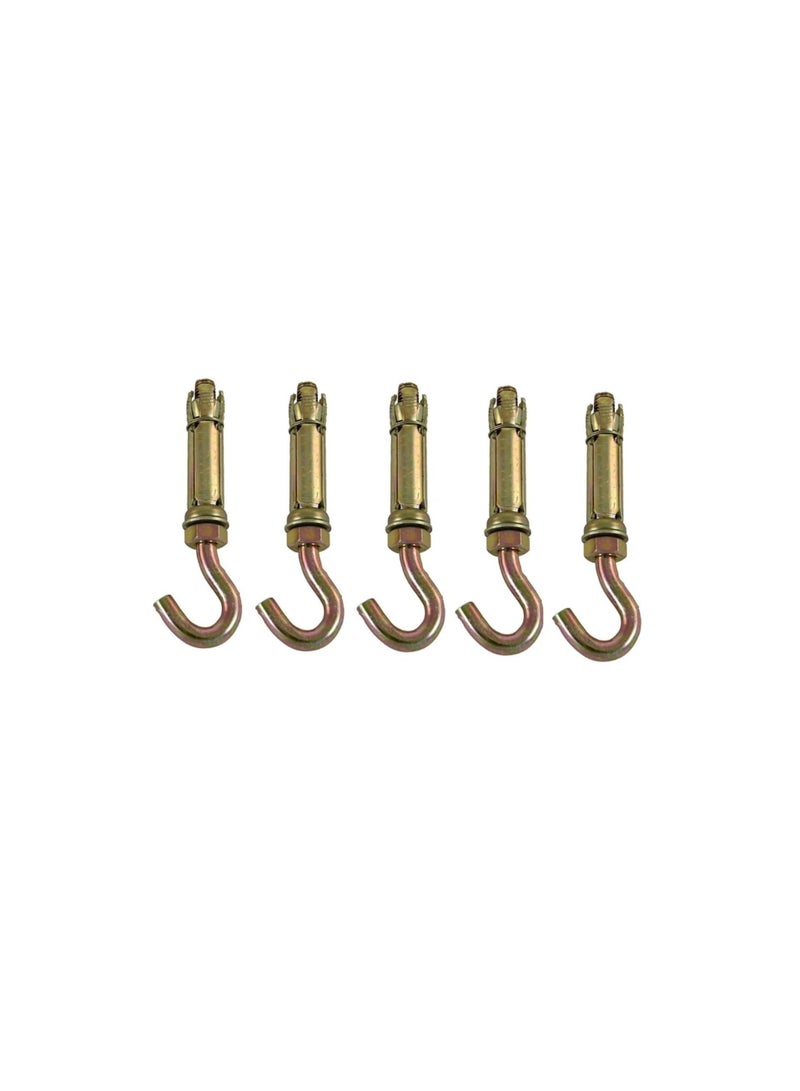 ROBUSTLINE Robustline High Strength Metal Sleeve Shield Closed Hook/Eye Hook | Open Hook Anchor Bolt Pack of 5 (OPEN HOOK, 8 MM) - Image 1