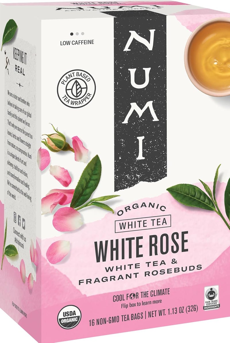 Numi Organic White Rose Tea - 16 Count