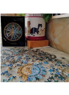 Y&D Round Jigsaw, Puzzle for Adults Zodiac Horoscope Puzzles For 500 Piece DIY Constellation Circular Jigsaw  - Image 3