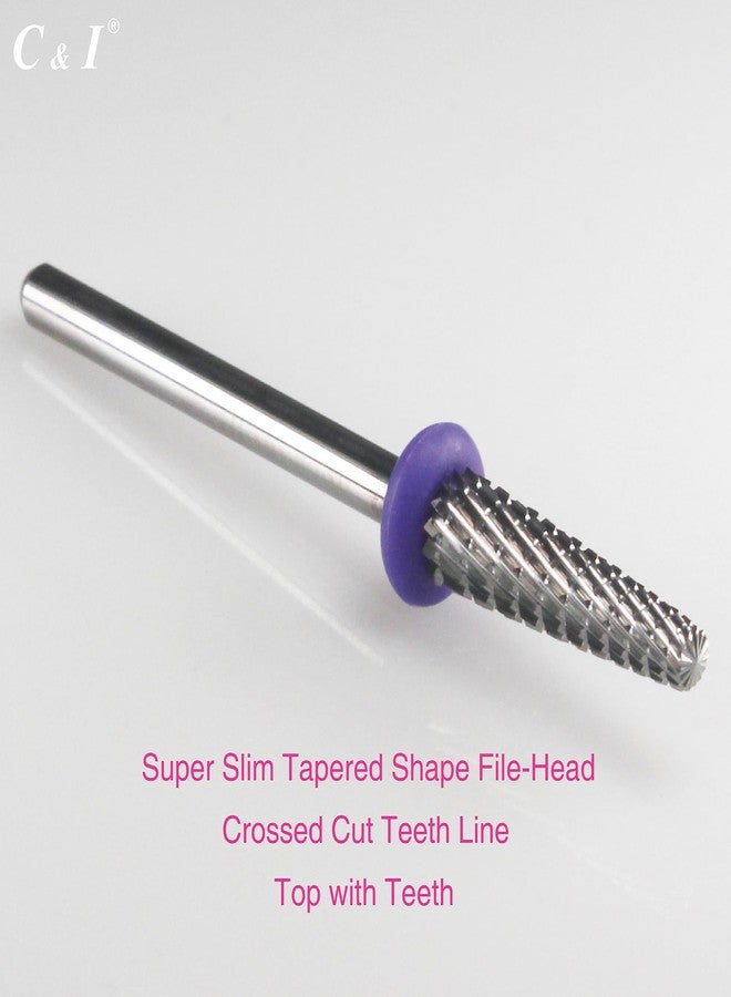 C & I Nail Drill Bit Multi-function E File Super Slim Tapered Crossed File Professional Manicure Tool for Nail Tech Remove Acrylic Nails & Nail Gel, Clean Cuticle & Dry Sidewall Skin, Cut False Nails - Image 5
