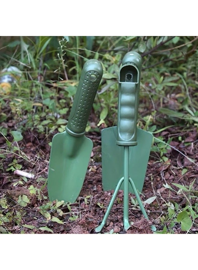 Garden Tool Set, 3 Piece Ergonomic Hand Tools with Comfort Grip Handles, Trowels and Cultivator Fork, Green - Image 3