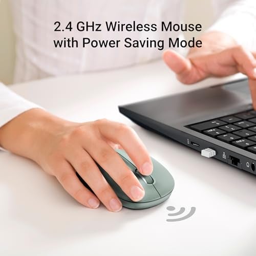 ZEBRONICS Panther 2.4GHz Wireless Mouse, 1600 DPI, Silent Operation, High Precision, 3 Buttons, Power Saving Mode, Comfortable & Ergonomic Design, for Mac | Laptop | Computer (Green) - Image 2