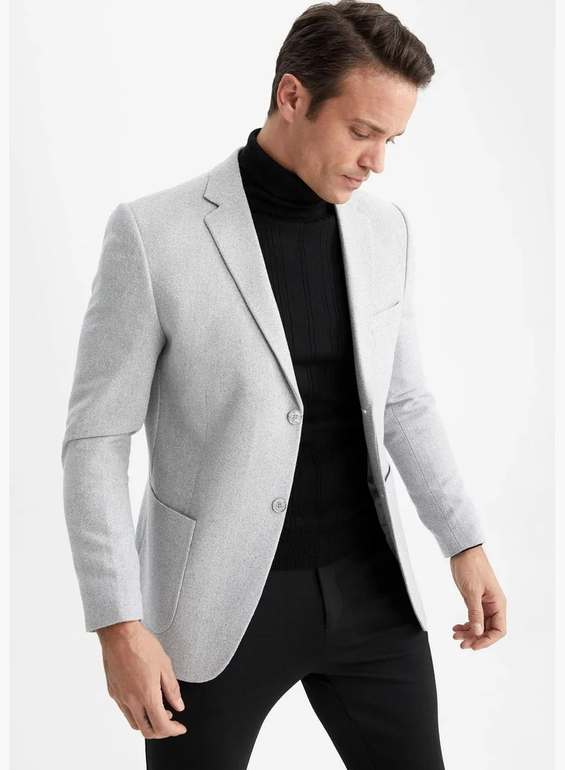 DeFacto Slim Fit Printed Blazer Jacket