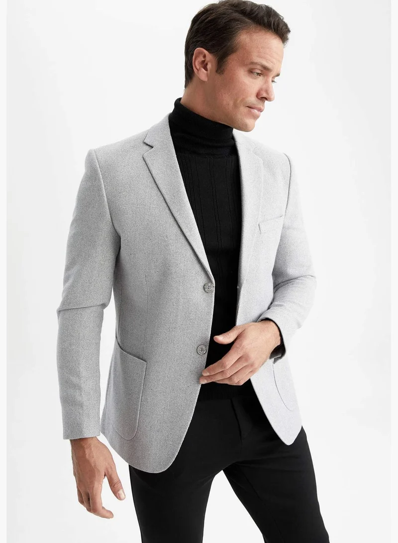 DeFacto Slim Fit Printed Blazer Jacket