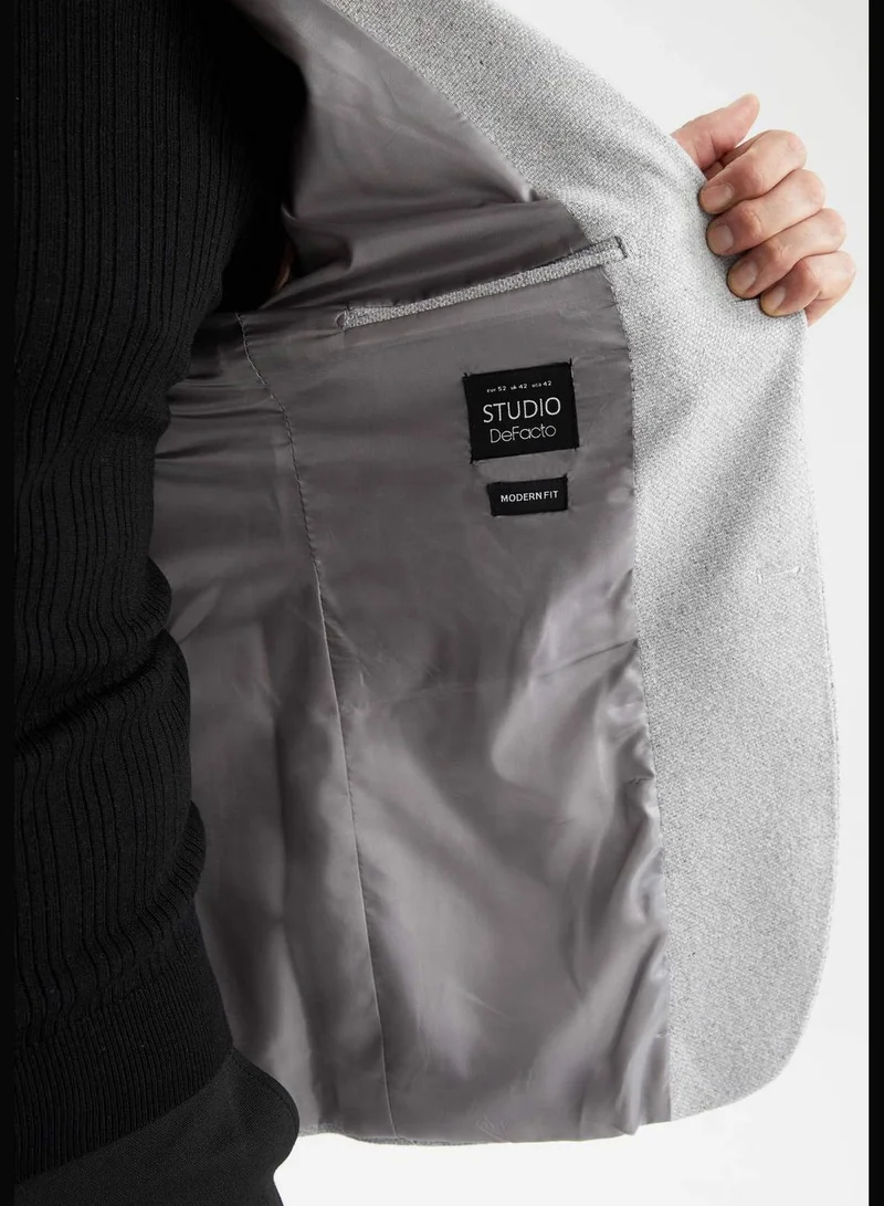 DeFacto Slim Fit Printed Blazer Jacket