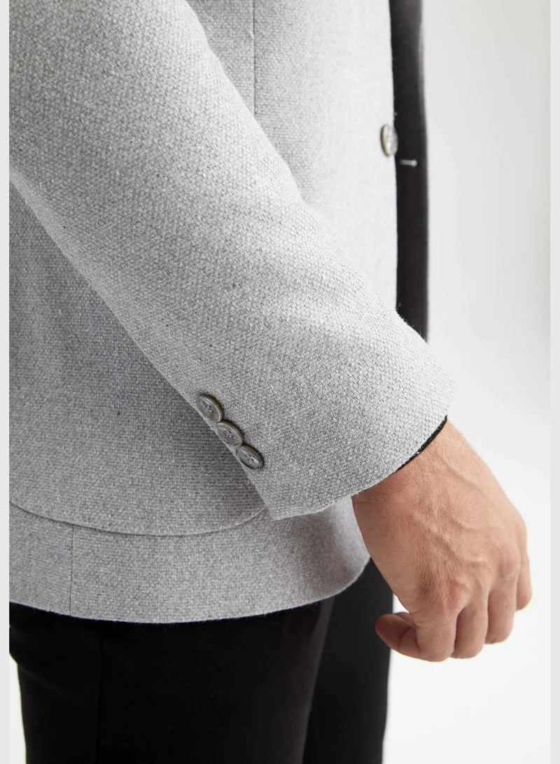 DeFacto Slim Fit Printed Blazer Jacket