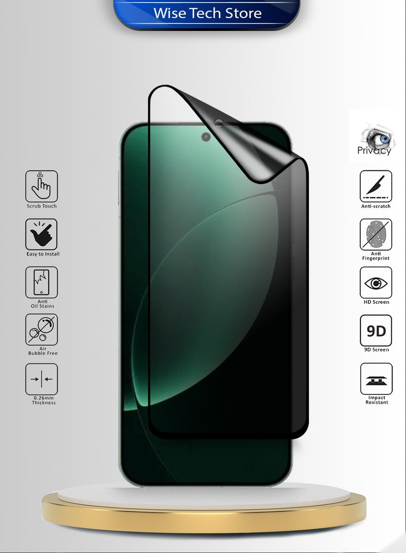 دبليو تيك حامي شاشة مرن مات لموبايل Realme GT 8 Pro 5G 2025 نانو سيراميك فاخر لحماية الخصوصية - تغطية كاملة بالغراء الكامل (MSCNMP) - شفاف/أسود - Image 2