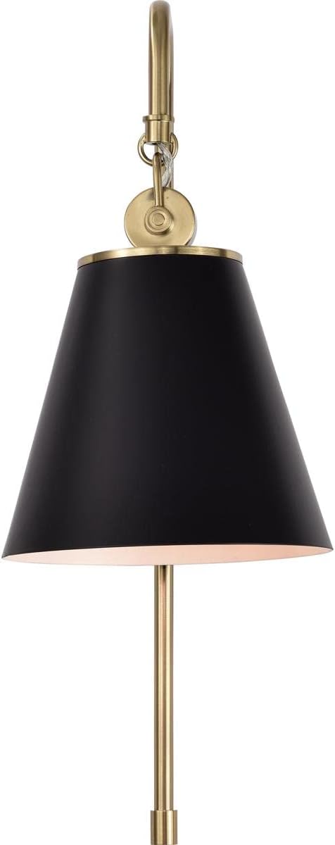 Nuvo Nuvo Lighting 607445 Dover  1 Light Wall Sconce in MidCentury Modern Style19 Inches Tall and 7 Inches Wide BlackVintage Brass Finish with BlackVintage Brass Shade  - Image 3