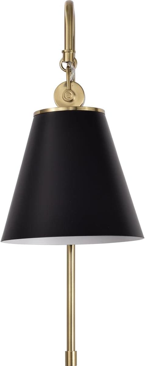 Nuvo Nuvo Lighting 607445 Dover  1 Light Wall Sconce in MidCentury Modern Style19 Inches Tall and 7 Inches Wide BlackVintage Brass Finish with BlackVintage Brass Shade  - Image 2