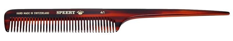 41 Handmade Wide Tooth Rat Tail Comb Tortoise Havana Acetate Thick Coarse Curly Detangling Parting Grooming Teasing Hair Styling Hairdresser Barber Hairdressing Wet Dry Pocket Women Men Kids