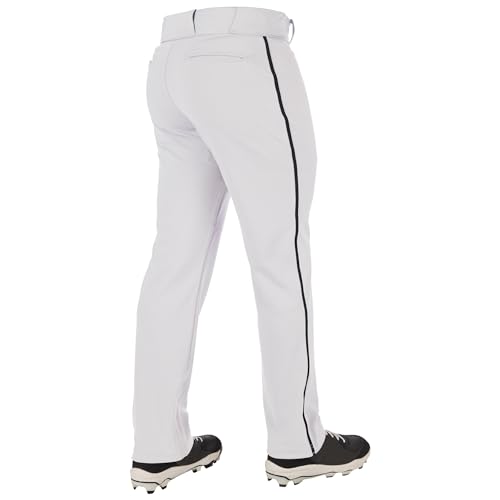 Champro Triple Crown 20 Open Bottom Baseball Pants with Braid Youth Medium White Black - Image 3
