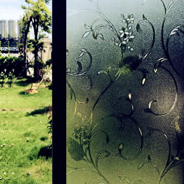 Hoonng Window Privacy Film for Glass, Coral Vine Removable Static Film, 17.5x78.7 Inch - Image 3
