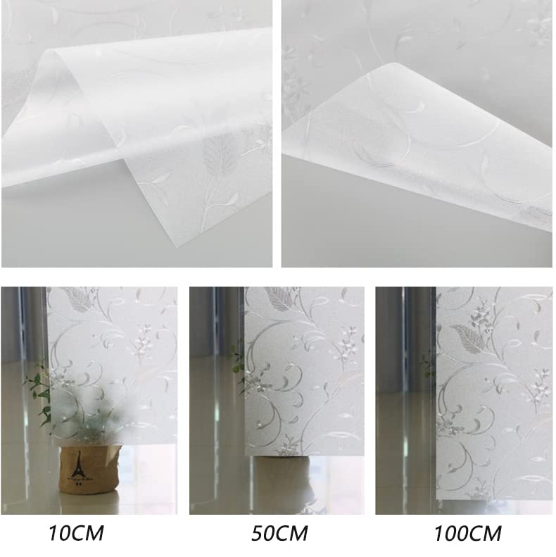 Hoonng Window Privacy Film for Glass, Coral Vine Removable Static Film, 17.5x78.7 Inch - Image 5