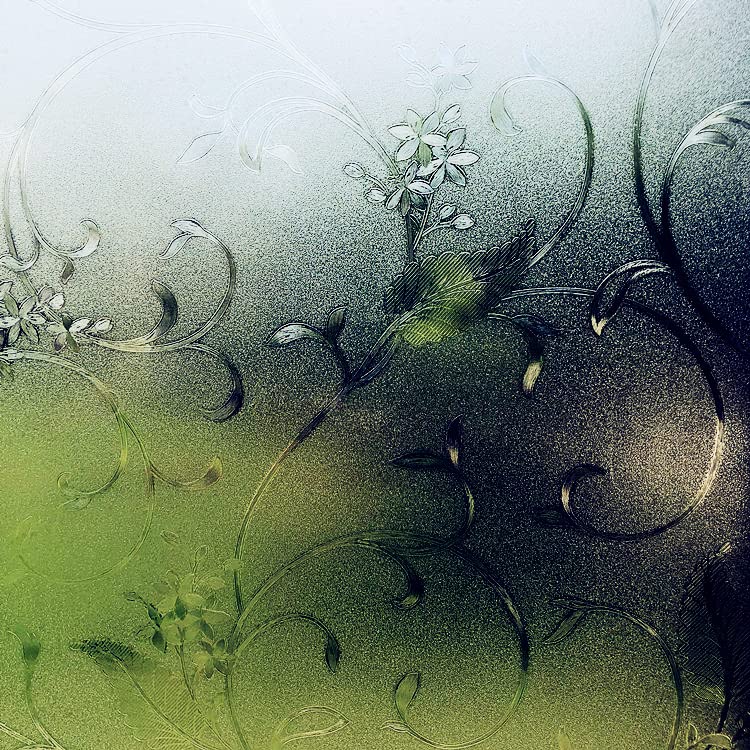 Hoonng Window Privacy Film for Glass, Coral Vine Removable Static Film, 17.5x78.7 Inch - Image 4