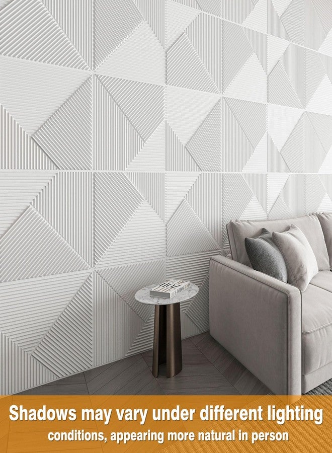 WOWSTAR 12-Pack 3D Wall Panels 19.7" x 19.7", White Slat Wall Panels for Interior Wall Decor, Modern Wall Covering for Living Room, Bedroom & Office - Image 3